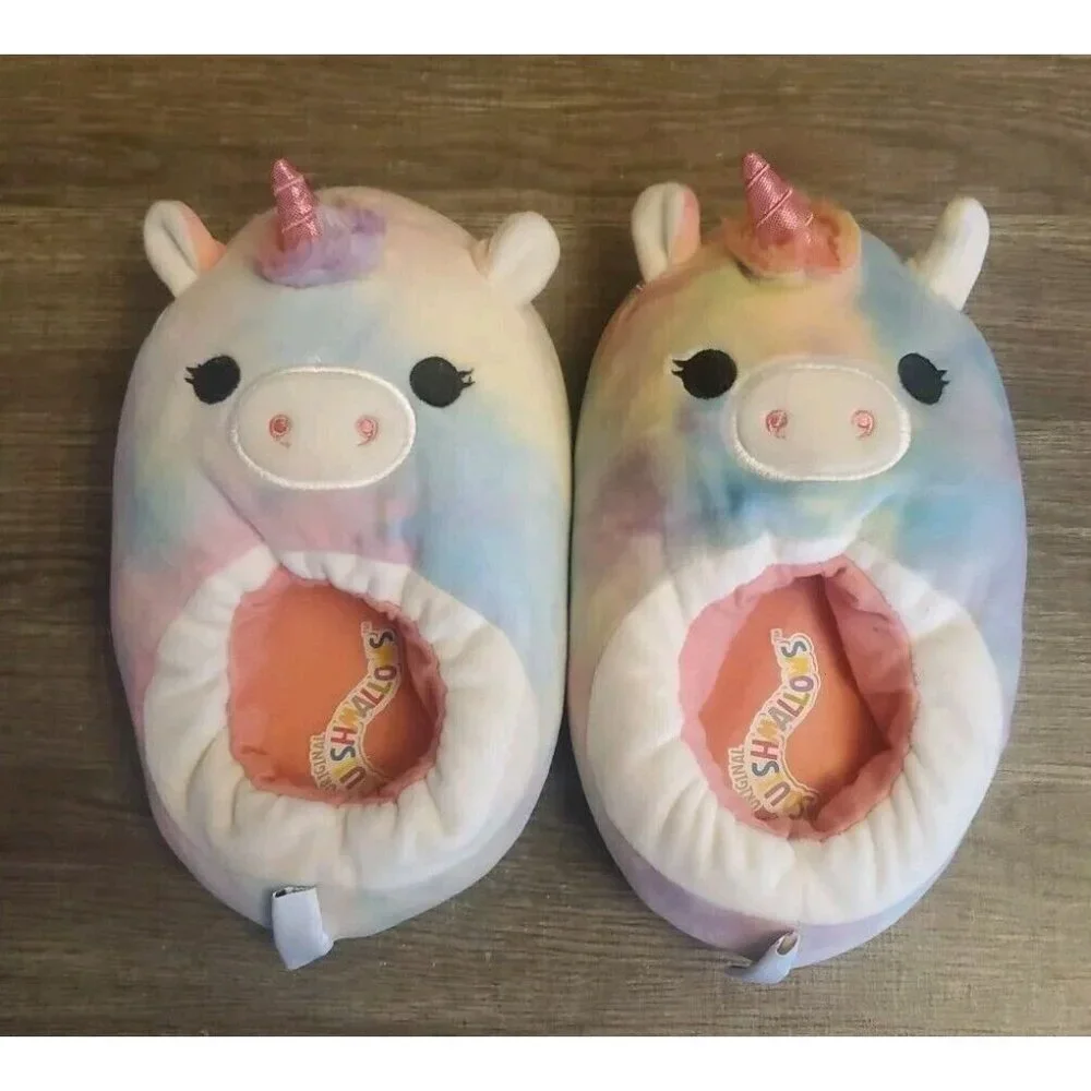 Squishmallow Slippers Youth Size‎ 4-5 Unicorn